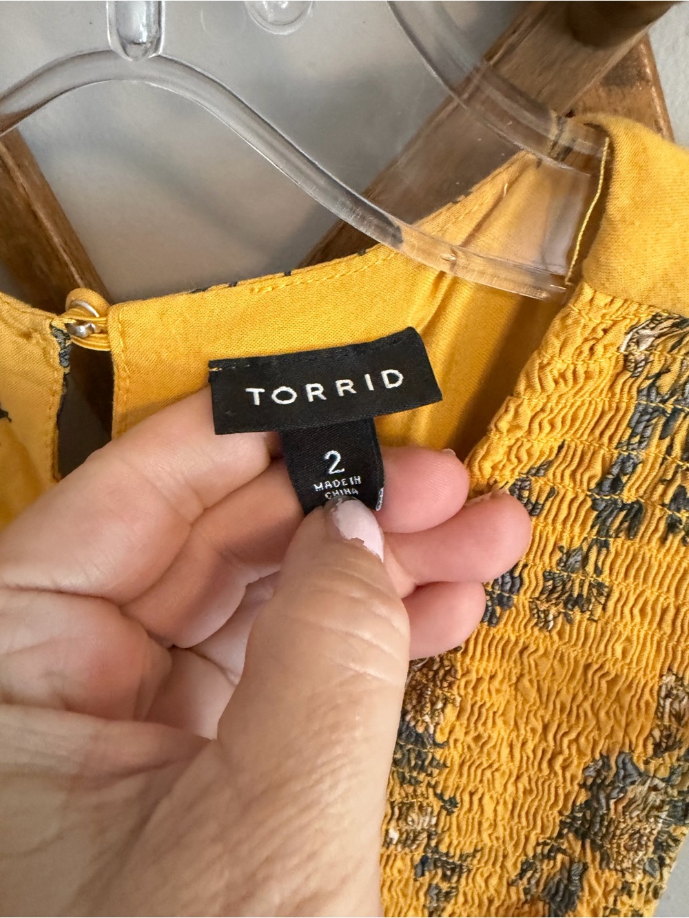 Torrid Yellow Floral Smocked Bodice Midi Dress 2X - Picture 4 of 7